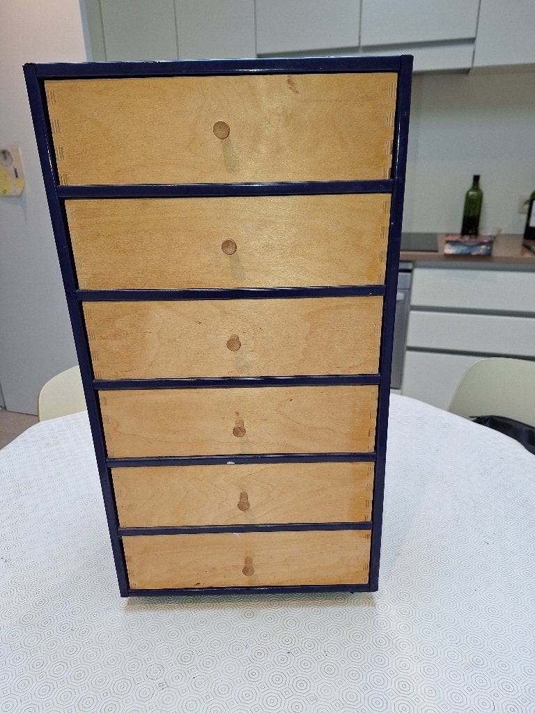metalen ladenkastje, Huis en Inrichting, Ophalen, Minder dan 50 cm, Gebruikt, 5 laden of meer