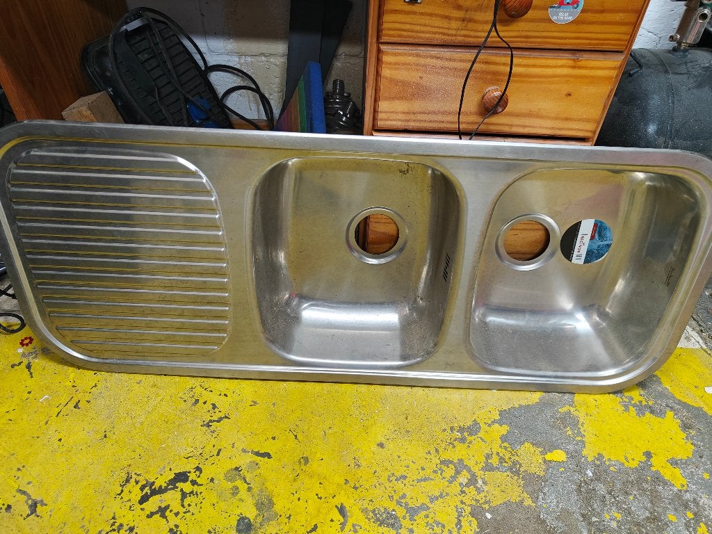 Évier inox 120x48, Enlèvement, Neuf, Inox, Lavabo