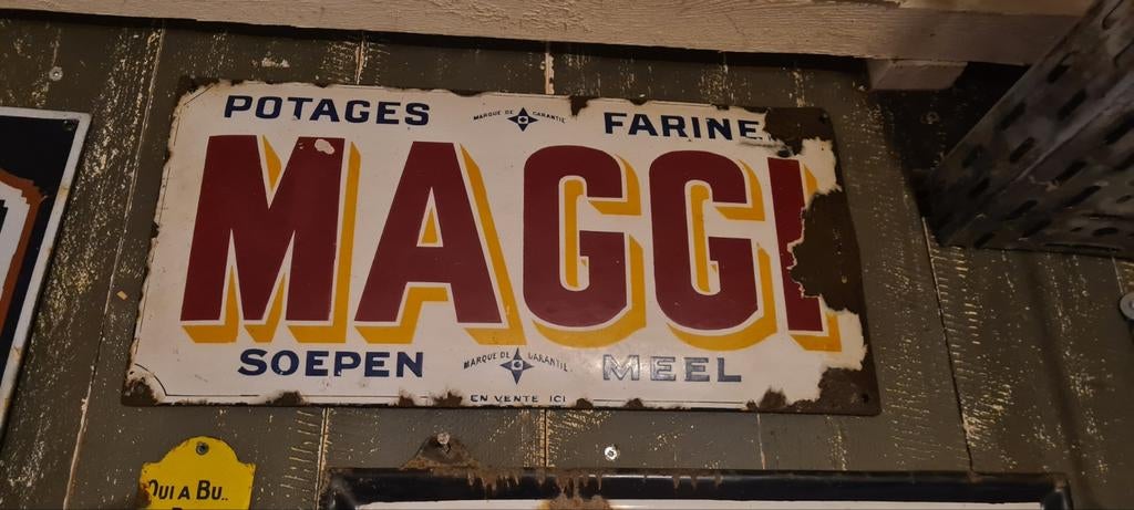 Maggi emaille plaat, Verzamelen, Ophalen of Verzenden
