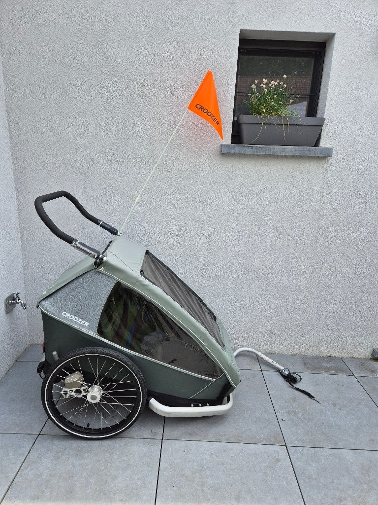Fietskar Croozer Kid Vaaya 2, Fietsen en Brommers, Ophalen, Opvouwbaar, Zo goed als nieuw, Kinderkar