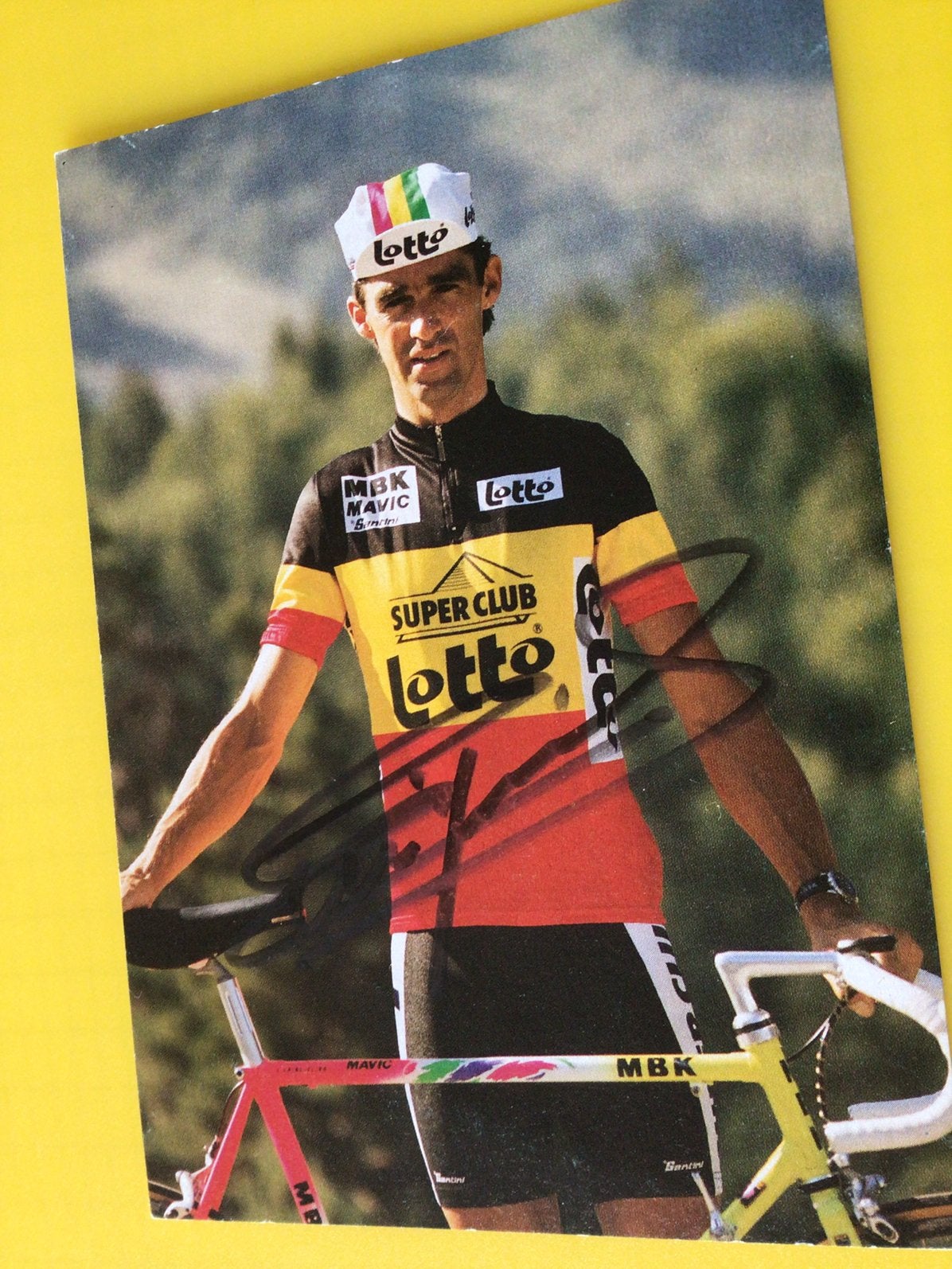 Wielerkaart bk team lotto claude criquielion signe, Envoi