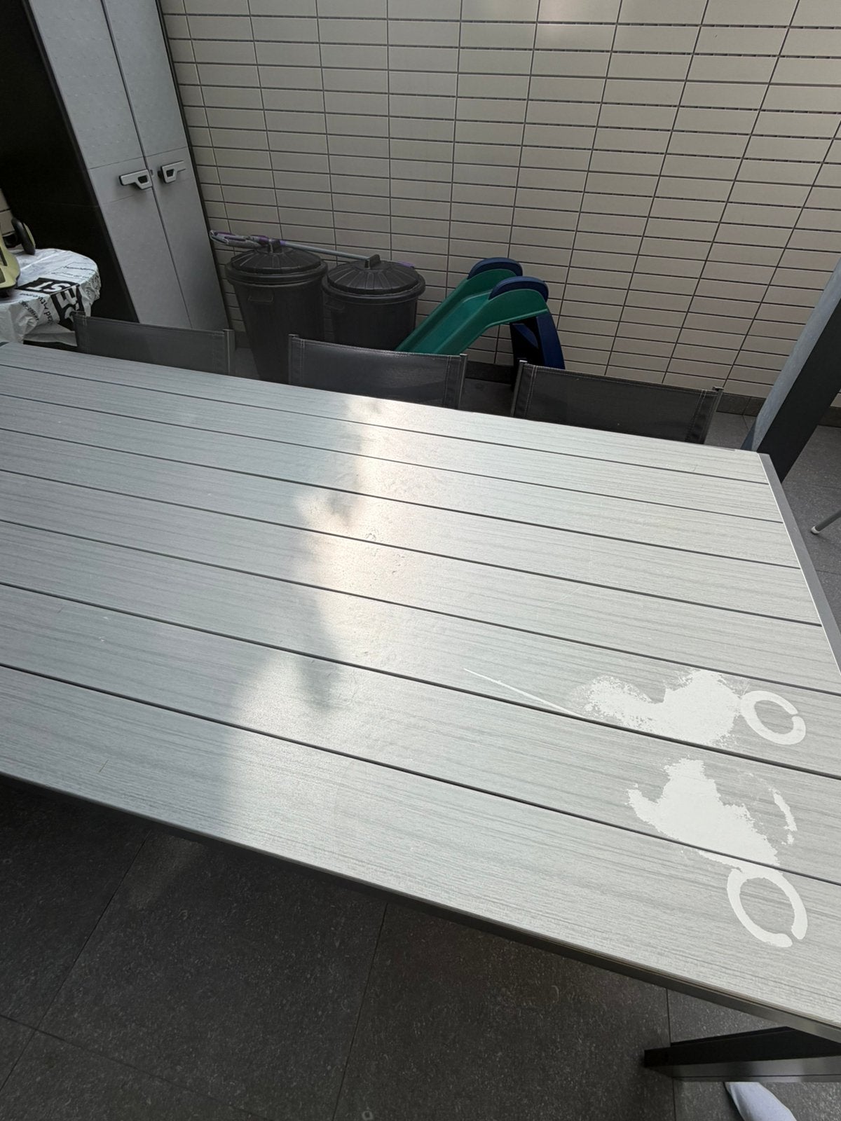 Tuintafel met 6 stoelen, Ophalen, Gebruikt
