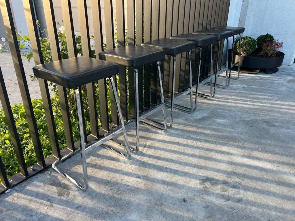 Knoll four seasons barkruk, 6x, Ophalen of Verzenden, In hoogte verstelbaar, Zo goed als nieuw, Overige materialen