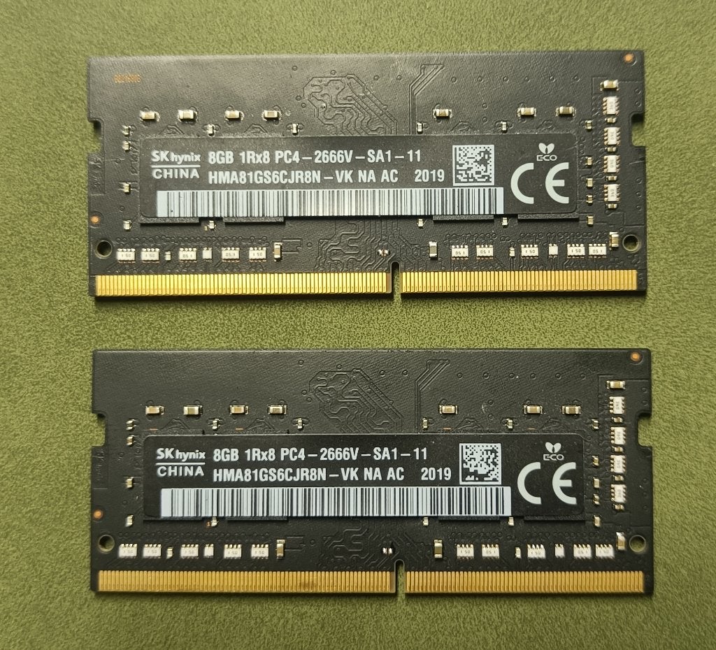 SK Hynix 16GB DDR4 laptop RAM – 2x8GB – 2666MHz SO-DIMM, Gebruikt, DDR4, Ophalen of Verzenden, Laptop