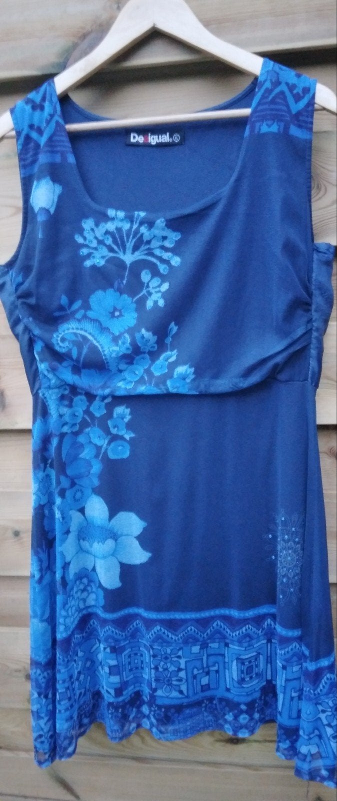 Blauwe jurk van Desigual, Kleding | Dames, Topjes, Ophalen of Verzenden