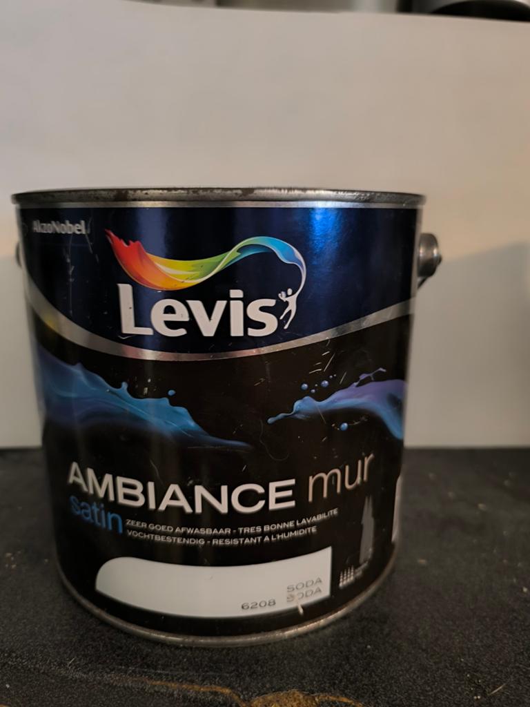 Levis verf 'Soda' 2,5L ONGEOPEND, Ophalen of Verzenden, Verf