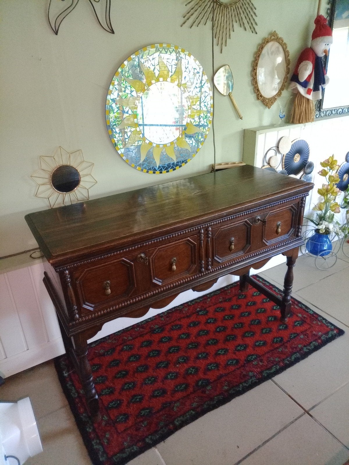 Dressoir en chêne de style jacobéen, Maison & Meubles, Enlèvement ou Envoi, Chêne