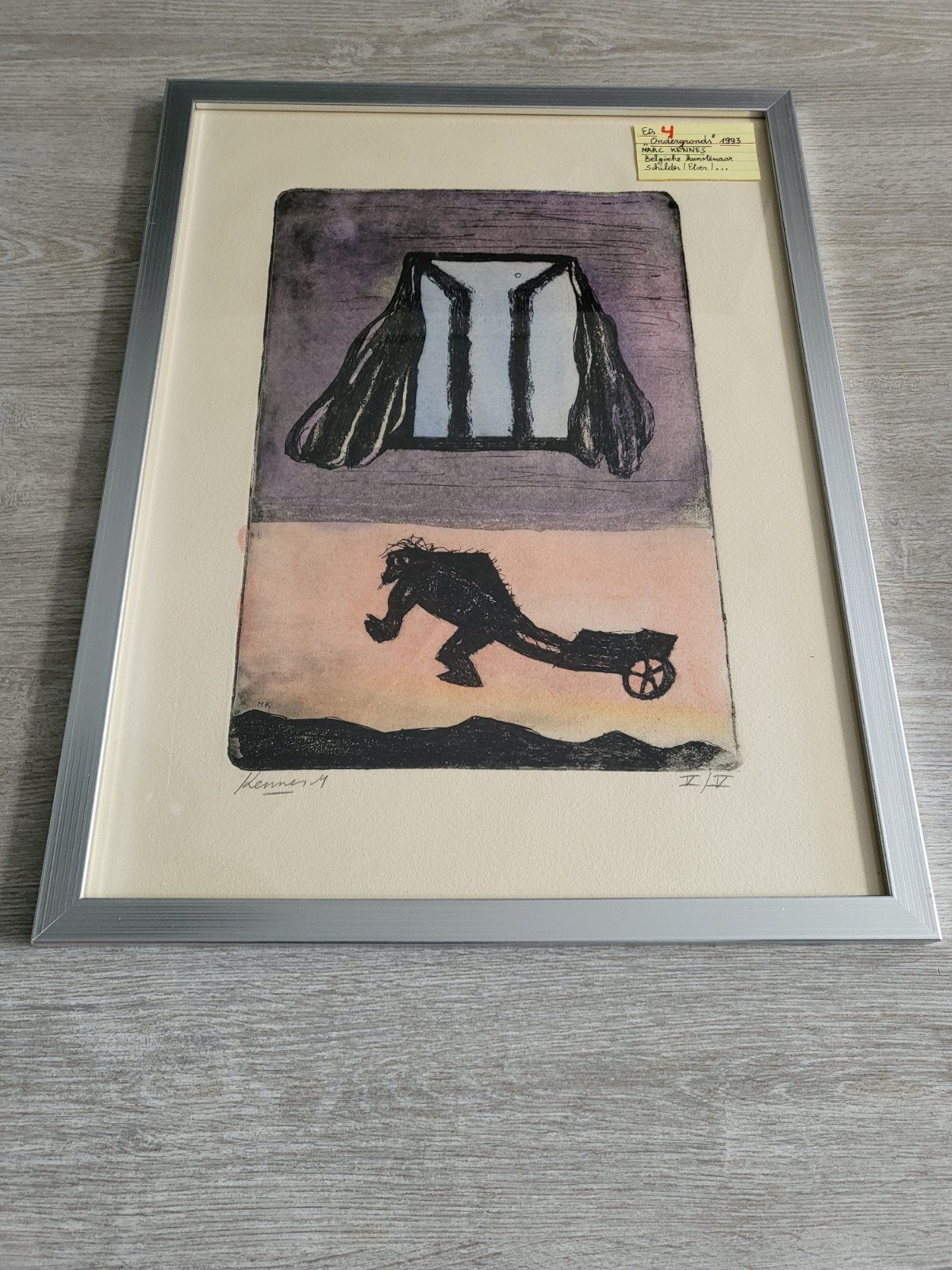 Avec Marc Kennes, « underground », 1993, Enlèvement ou Envoi, Eau-forte