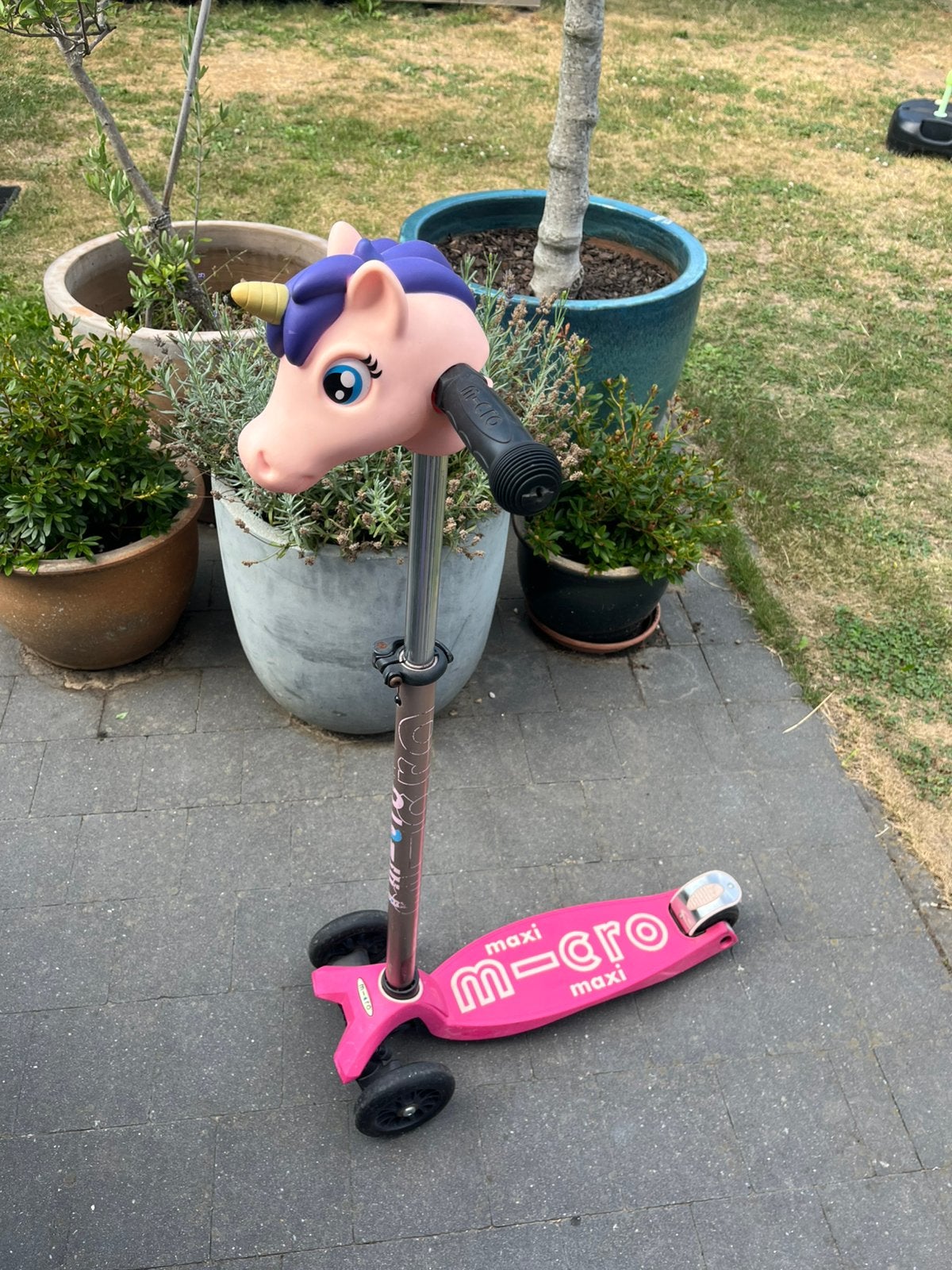 Maxi Micro kinderstep roze met eenhoorn, Fietsen en Brommers, Steps, Ophalen, Zo goed als nieuw