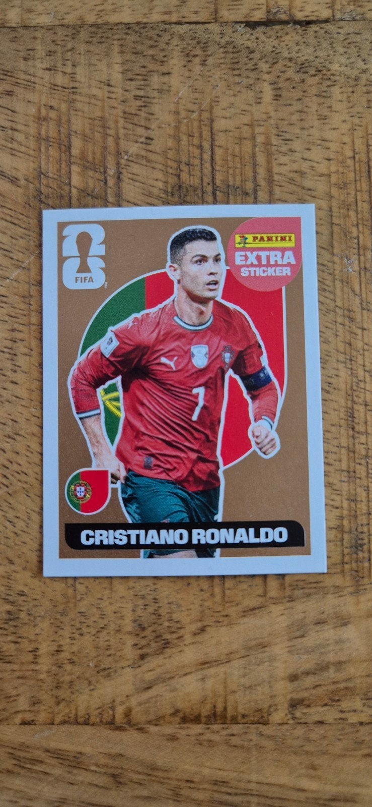 Carte autocollante Cristiano Ronaldo Panini Extra 2026, Enlèvement, Neuf, Affiche, Image ou Autocollant