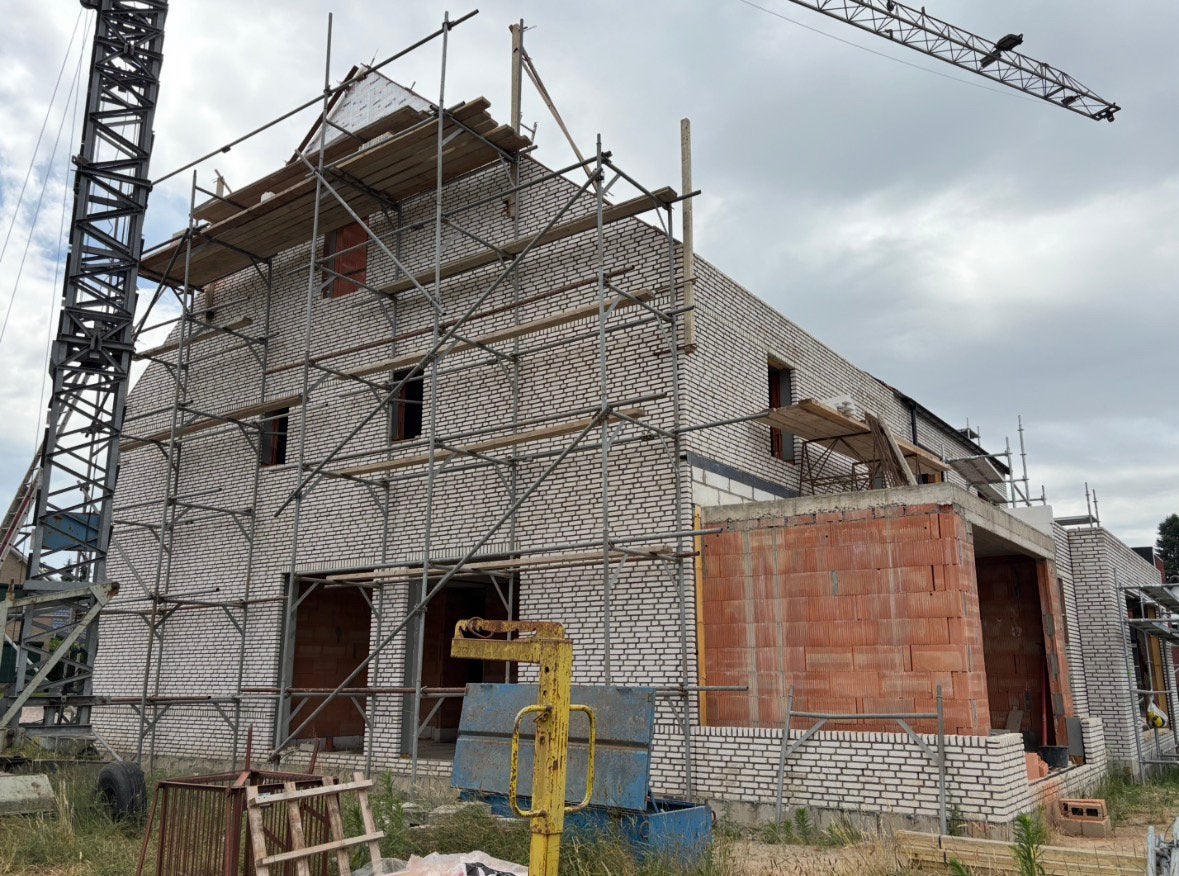 Stelling, Enlèvement, Utilisé, Échafaudage de façade, 5 mètres de hauteur ou plus
