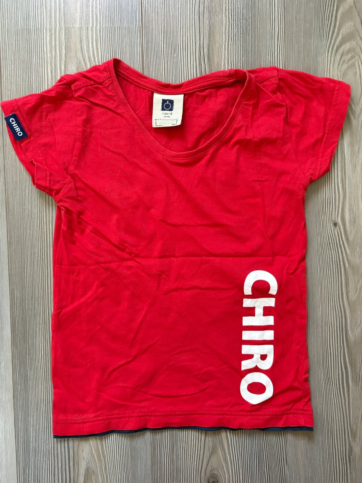 Meisjesshirt Chiro - maat 140 (maar valt kleiner als 128), Kinderen en Baby's, Kinderkleding | Maat 128, Ophalen, Gebruikt