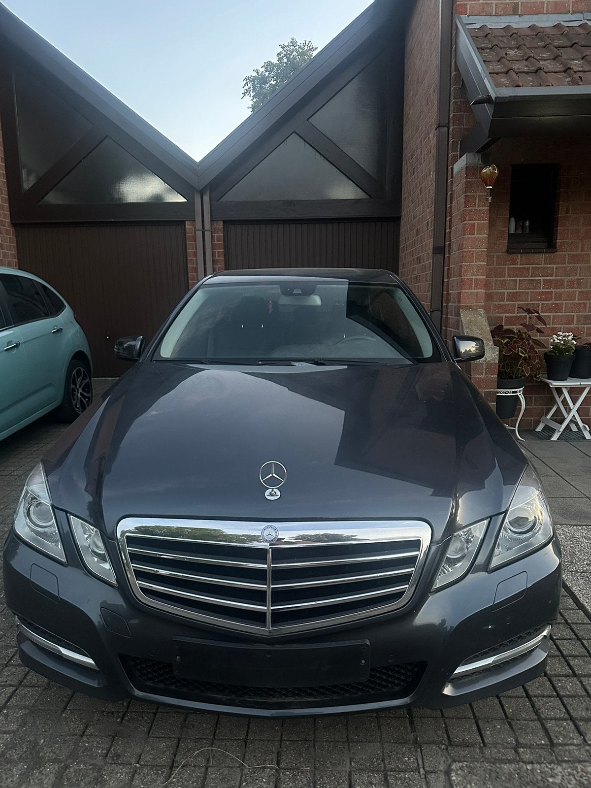 Mercedes E200CDI, Auto's, Mercedes-Benz, Automaat, Zwart, Blauw, Leder en Stof