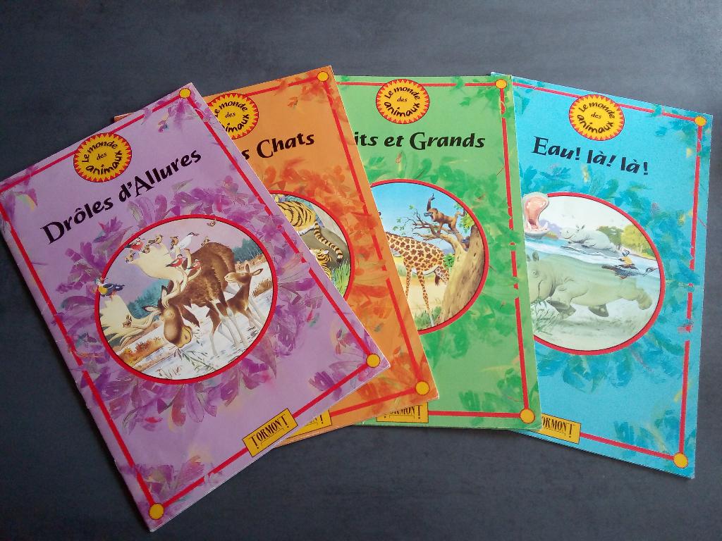 4 livres enfants "Le monde des animaux", Enlèvement, Utilisé, Fiction général