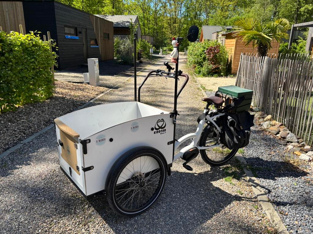 Kidscab elektrische bakfiets met huif, Huif, Zo goed als nieuw, 2 kinderen, Schijfrem