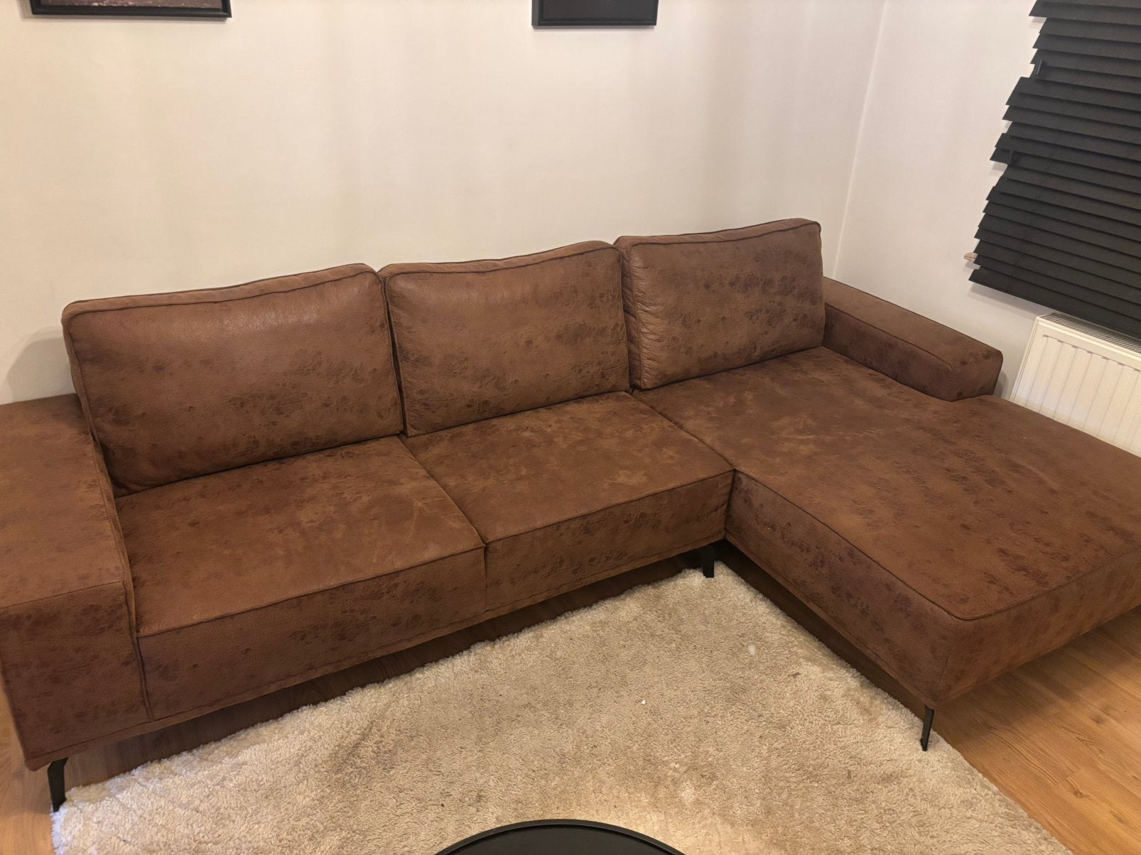 Hoekzetel cognac kleur, Enlèvement, Comme neuf, Synthétique
