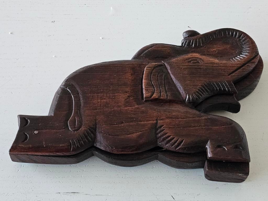 Antique Folk Art Elephant Wood Carved Apothecary Opium Scale, Antiek en Kunst, Ophalen of Verzenden