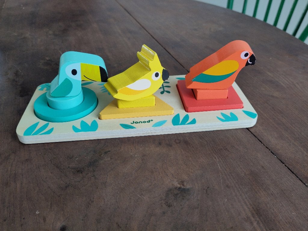 Jeu puzzle oiseaux - Janod, Enlèvement, Comme neuf, Autres types