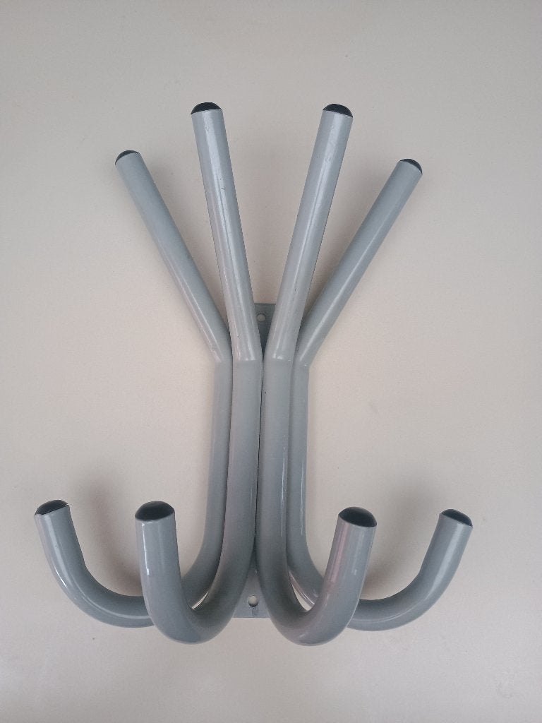 Vintage cluster Wandkapstok grijsgelakt jr80, Ophalen, Kunststof, Wandkapstok