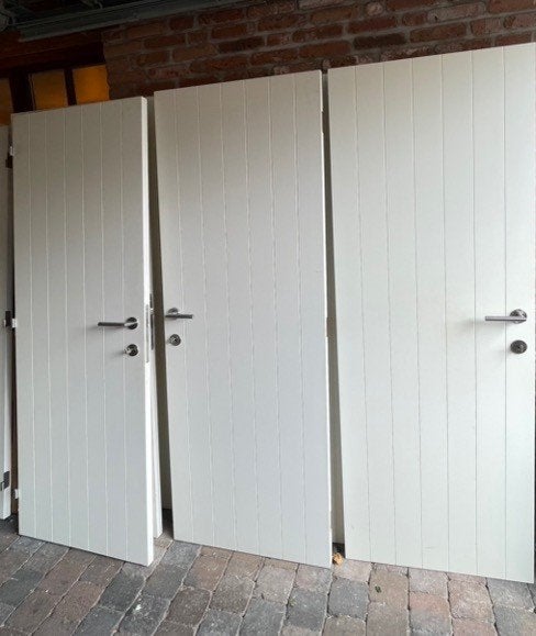 binnendeuren Massief  met sloten, klinken en scharnieren, Doe-het-zelf en Bouw, Deuren en Vliegenramen, Ophalen, Gebruikt, Minder dan 80 cm