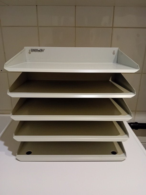 Grijze metalen BISLEY bureau accessoire, Ophalen of Verzenden, Zo goed als nieuw