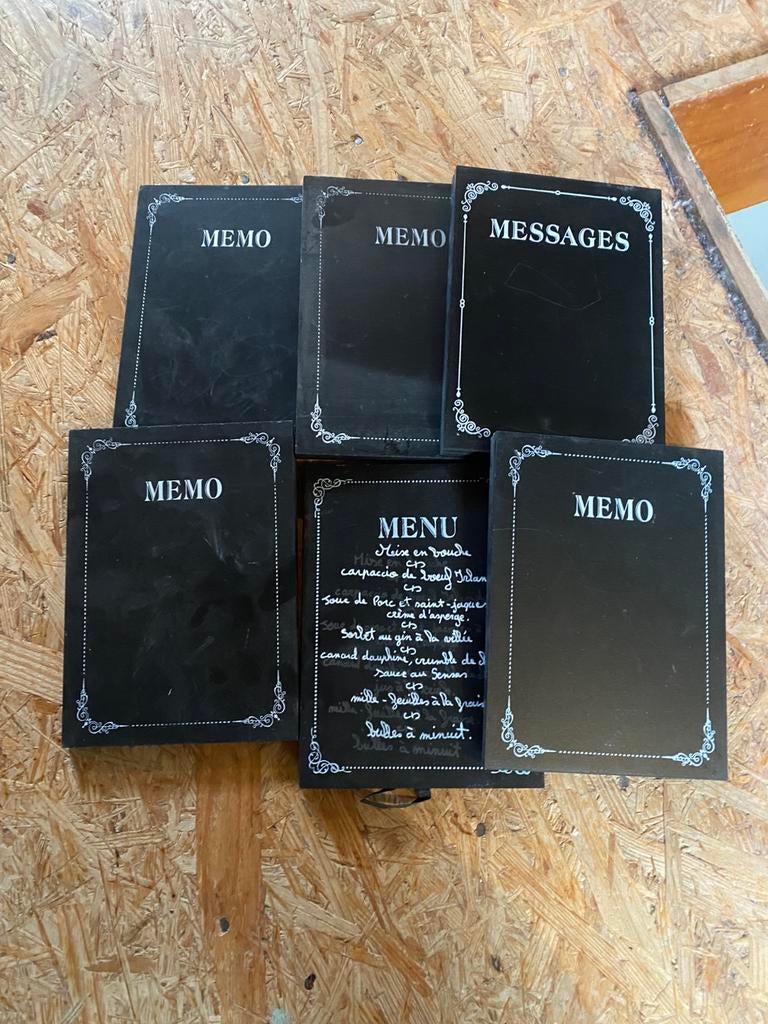 Lot de 5 petits menus de table, Ophalen of Verzenden