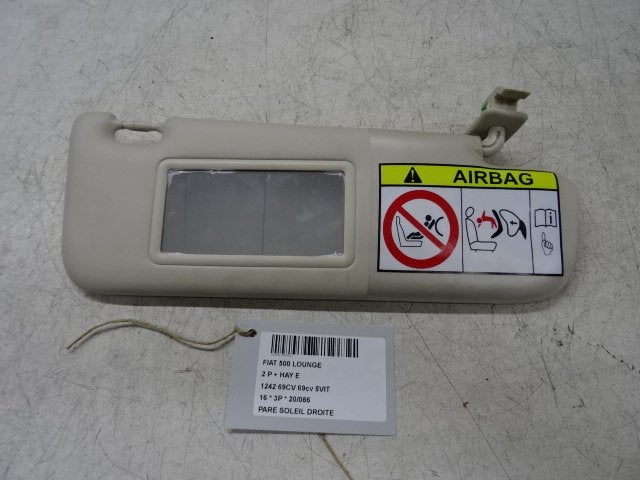 ZONNEKLEP RECHTS Fiat 500 (312) (01-2007/12-2012), Gebruikt, Fiat