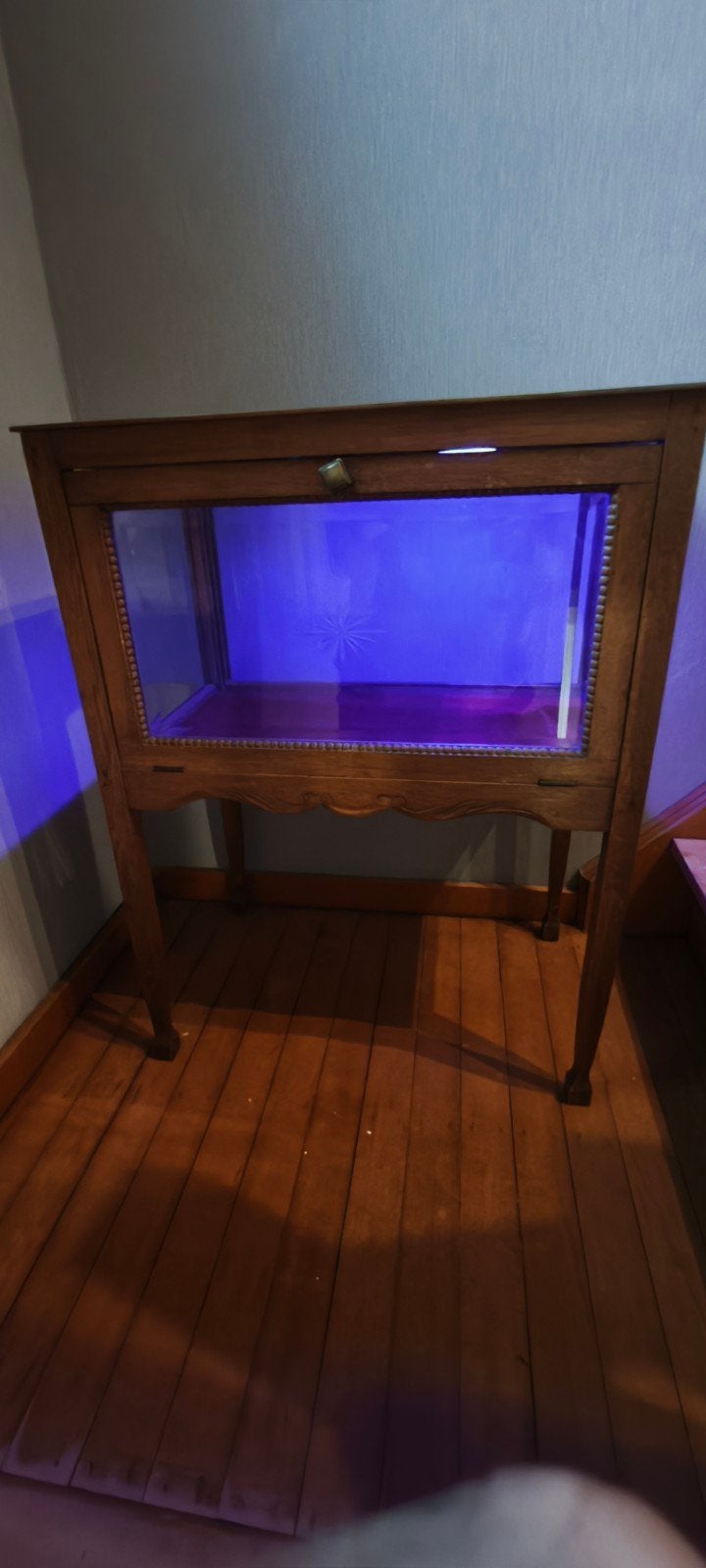 Uniek theekastje/barkastje met verlichting en dienblad, Ophalen