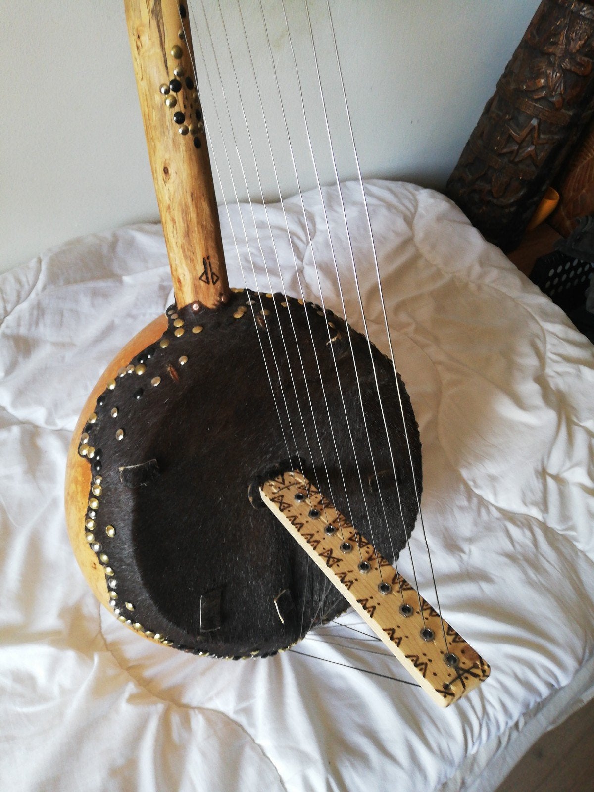 Experimentele harp 'Vee Kee', Muziek en Instrumenten, Snaarinstrumenten | Banjo's, Ophalen of Verzenden