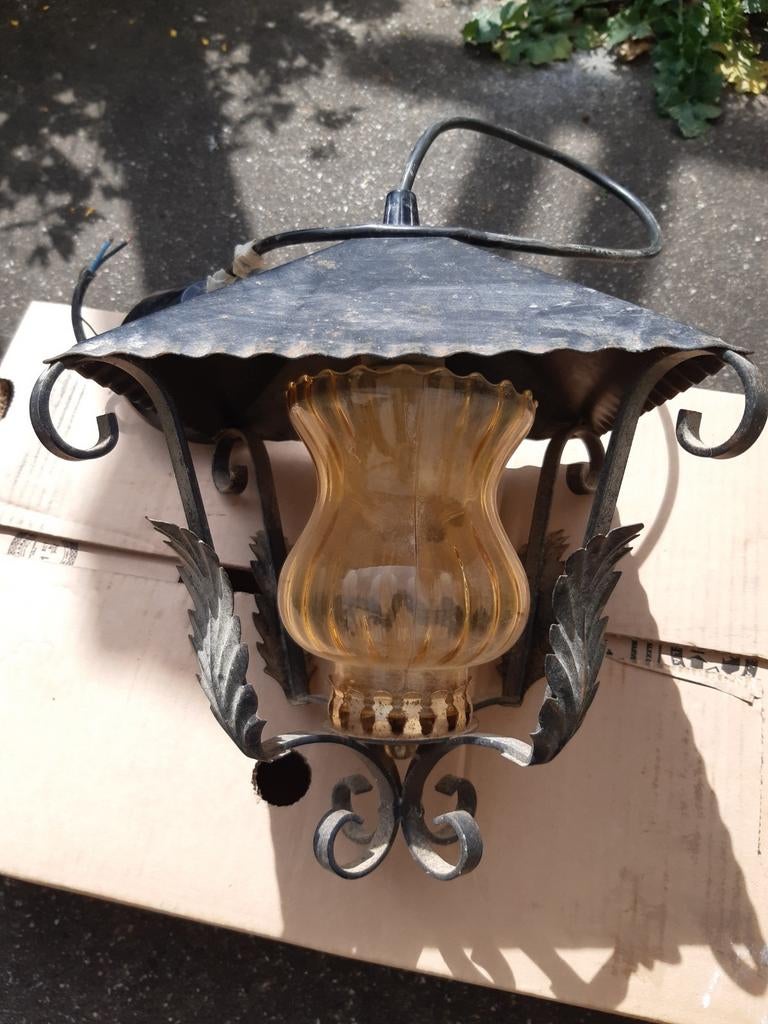 vintage metalen hanglamp, Ophalen