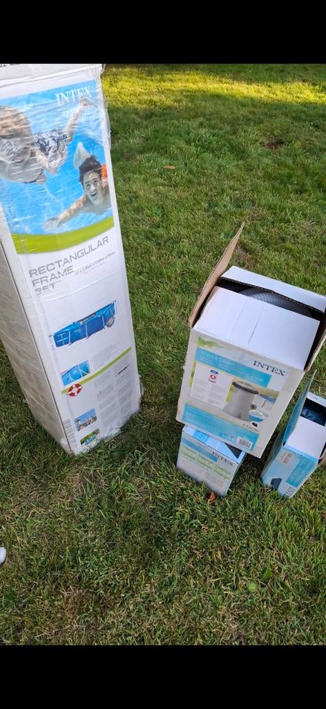 Intex zwembad, filter, solar mat, afdekzeil, Tuin en Terras, Ophalen