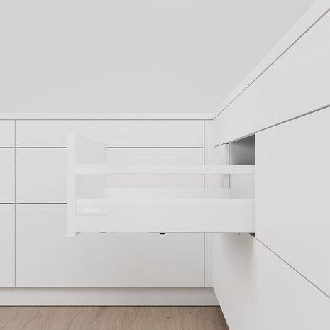 4 diapositives Blum avec tous les accessoires, 3 ou 4 tiroirs, Enlèvement ou Envoi, Neuf, Autres matériaux