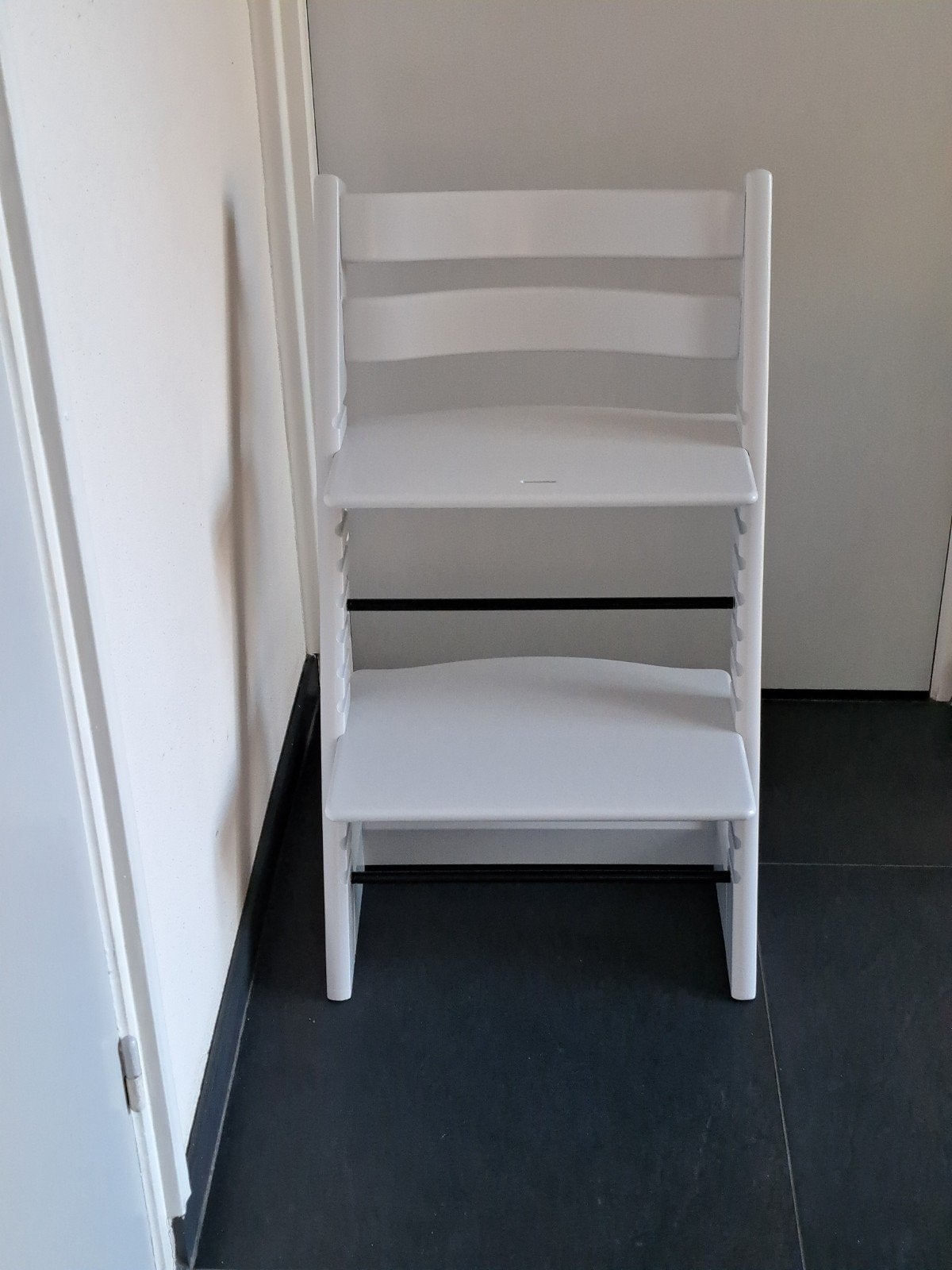 Chaise pour bébé Stokke Tripp Trapp NEW MODEL en gris, Enlèvement, Comme neuf, Chaise évolutive, Coulissant