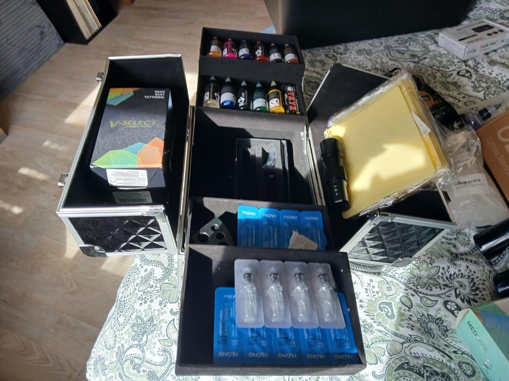 Voleedig start tattoo set met stensel printer en draadloos t, Ophalen, Zo goed als nieuw