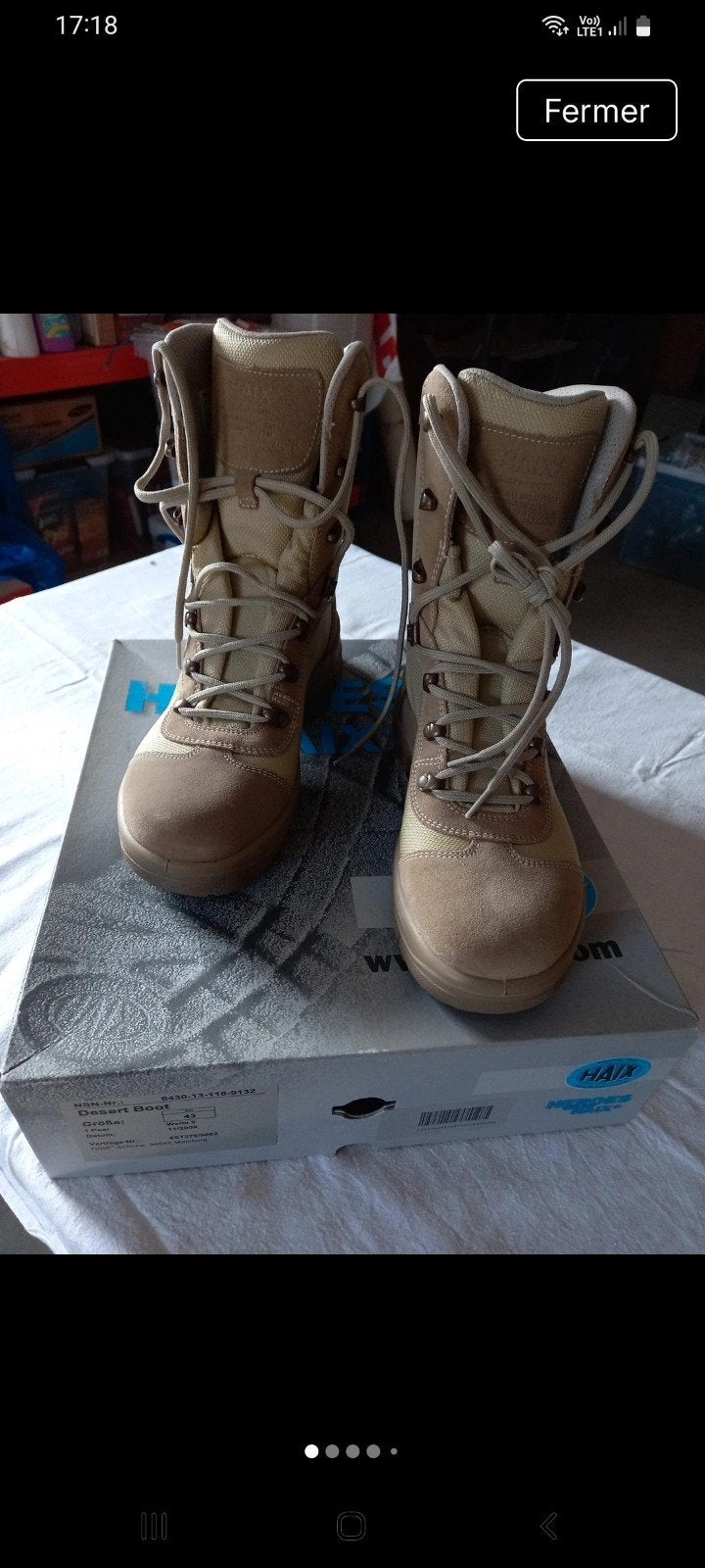 Bottes militaires HAIX Désert Boot, neuves, en boîte,  point, Neuf, HAIX, Bottes, Autres couleurs
