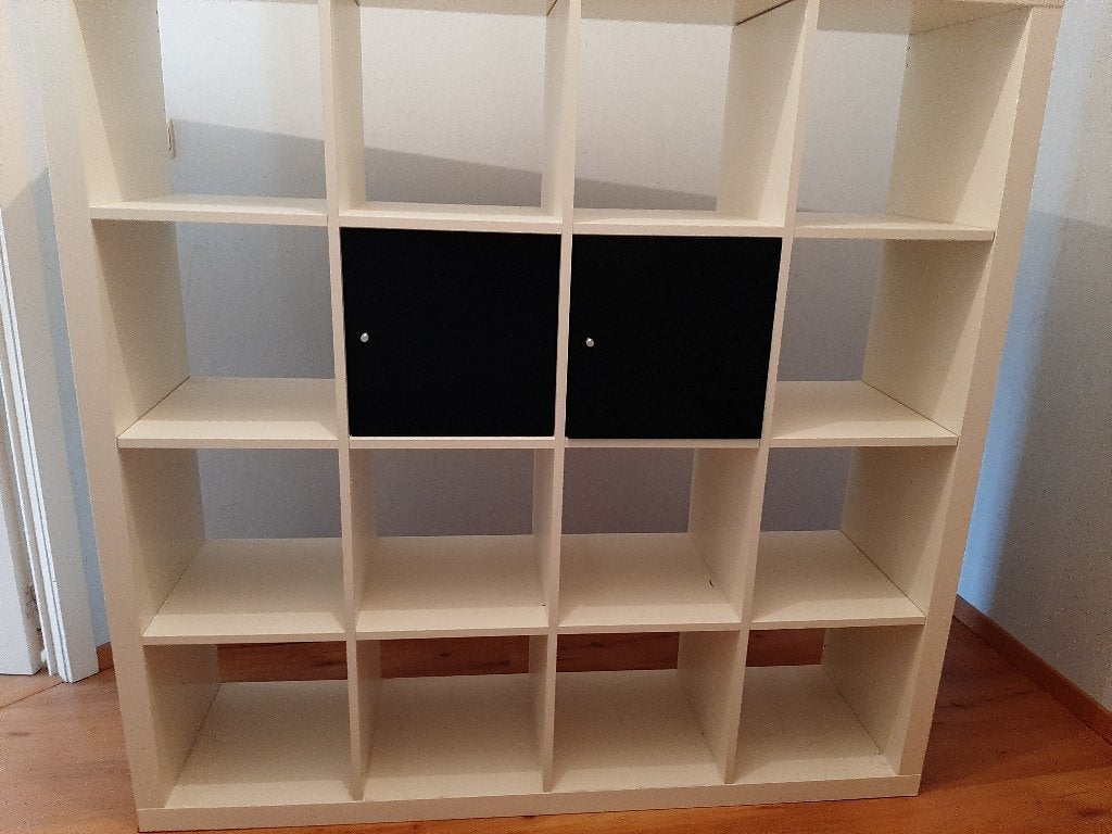 Ikea boeken/cursussenkast, vakjes en 2 kastjes, Ophalen, 100 tot 150 cm, 100 tot 150 cm, Zo goed als nieuw