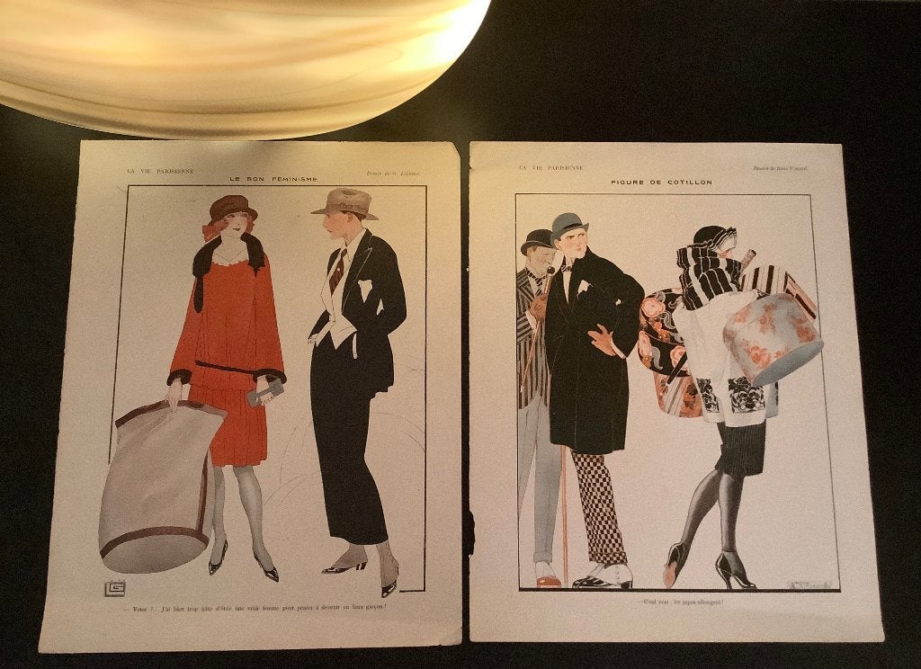 ART DECO ILLUSTRATIE LA VIE PARISIENNE 1920&1925 .PARIJS., Antiquités & Art, Art | Lithographies & Sérigraphies, Autre technique