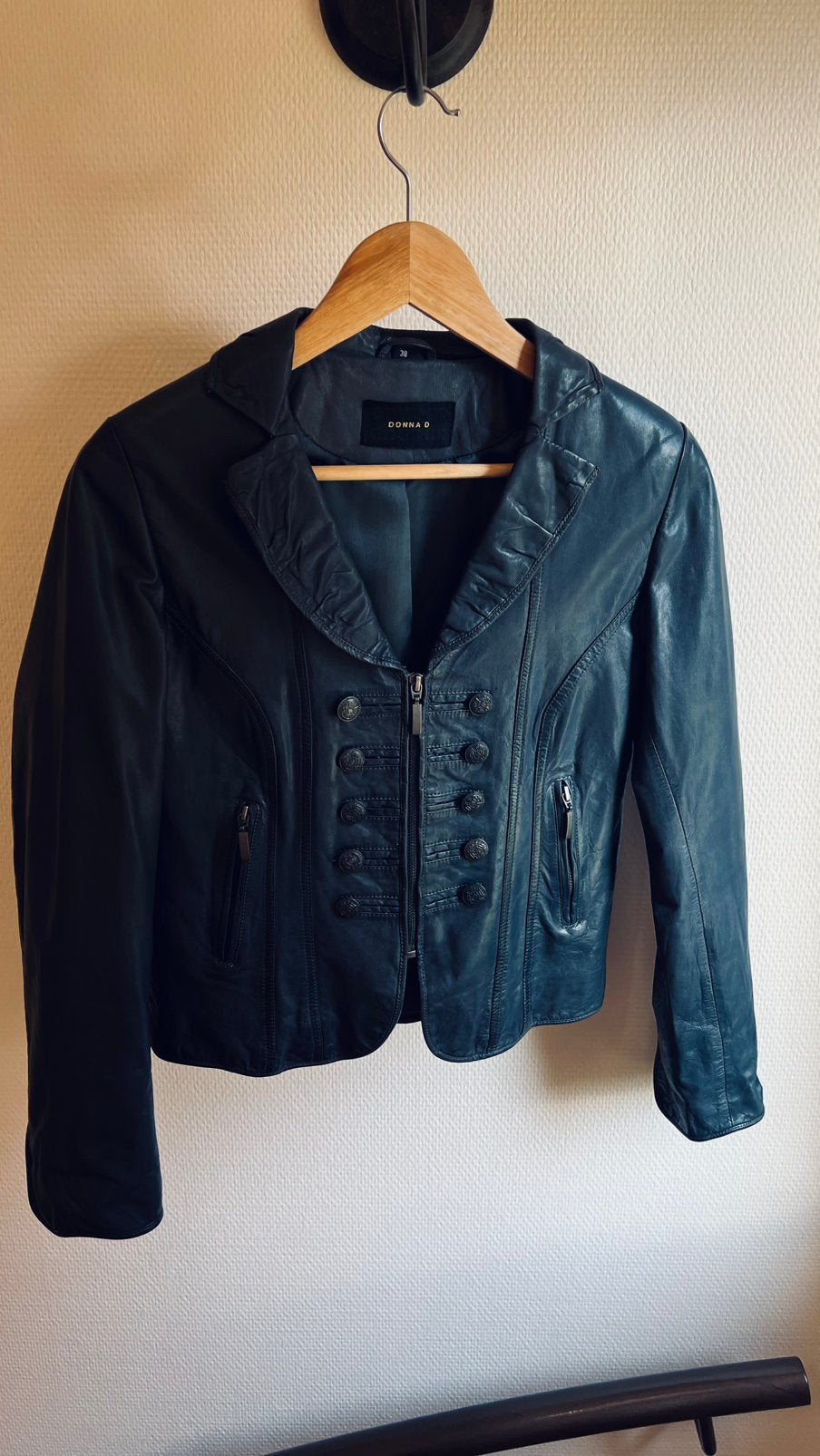 Leren vest donkergrijs maat M, Kleding | Dames, Maat 38/40 (M), Ophalen of Verzenden, Zo goed als nieuw, Jasje