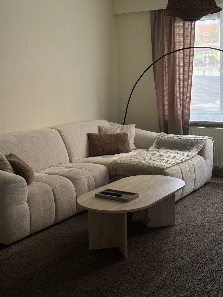 Hoekzetel Bouclé, Huis en Inrichting, Ophalen, Gebruikt, Minder dan 75 cm, 150 tot 200 cm