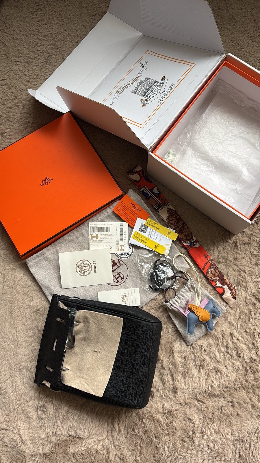 Sac Hermès — complet avec emballage et accessoires, Enlèvement ou Envoi, Neuf, Noir, Autres types