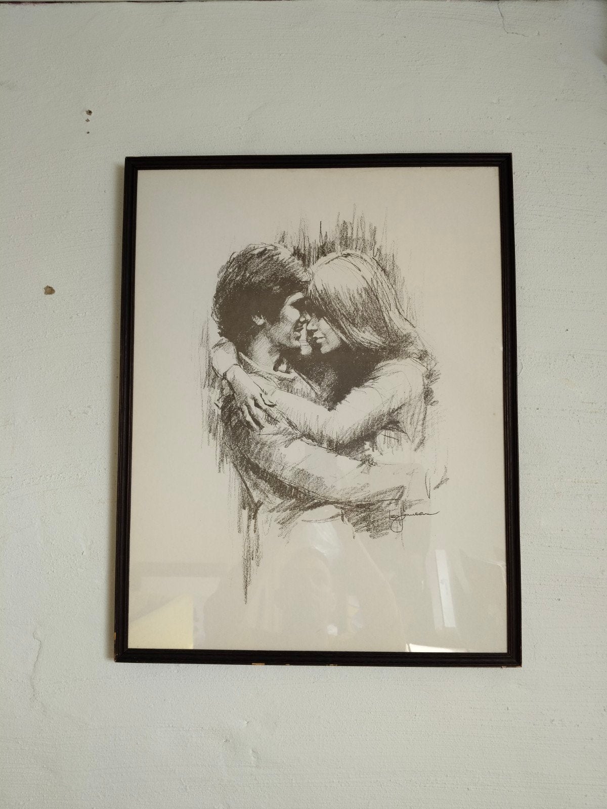 Ingelijste print Ted Jansen, Vintage, Tableau, Verre, Blanc