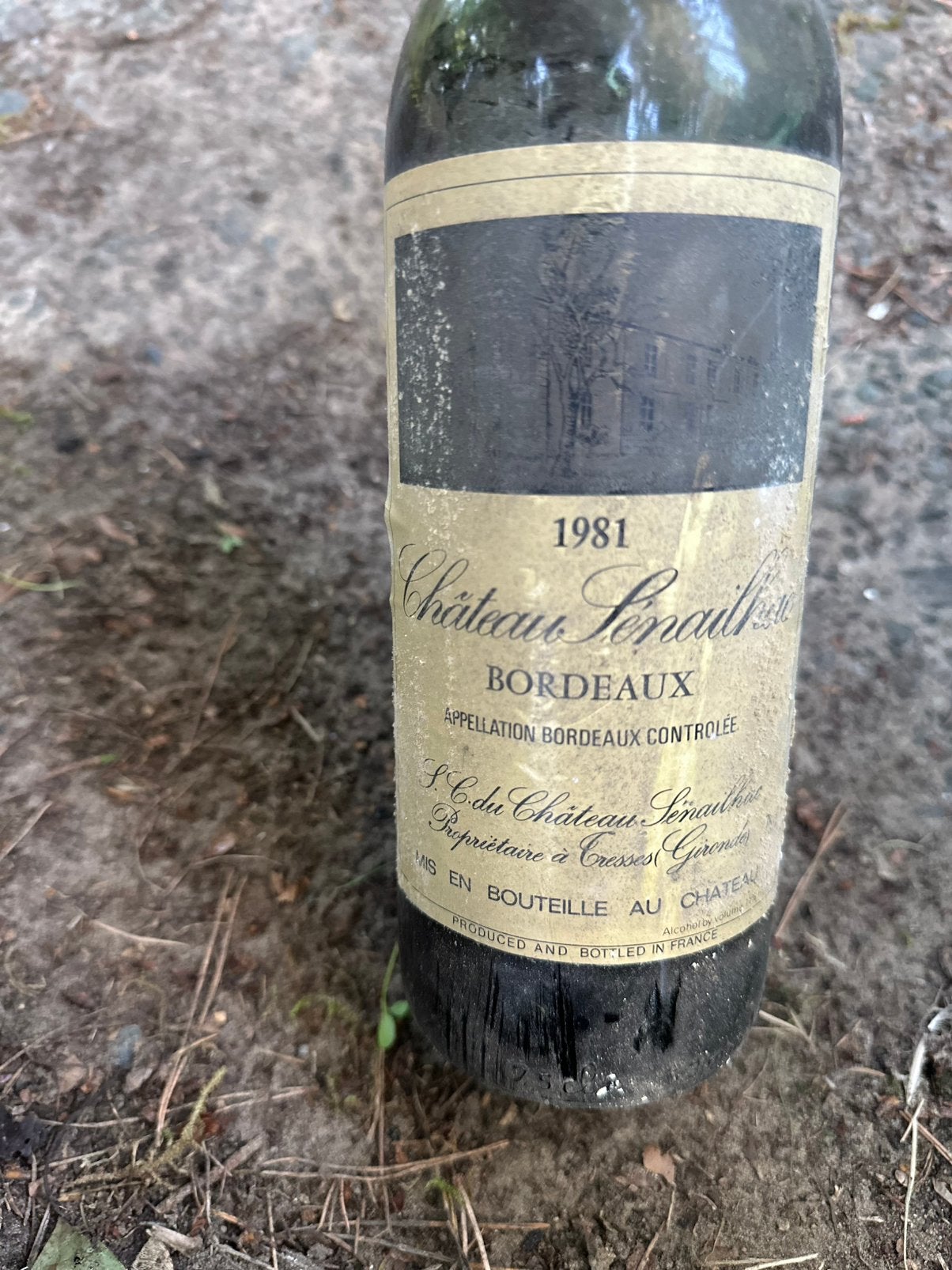 Château Sénailhac Bordeaux Supérieur du millésime 1981, Ophalen, Zo goed als nieuw, Frankrijk, Rode wijn