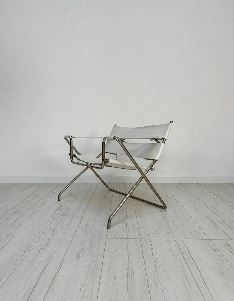 Marcel Breuer D4 Bauhaus klapfauteuil wit leer Tecta vintage, Antiek en Kunst, Ophalen