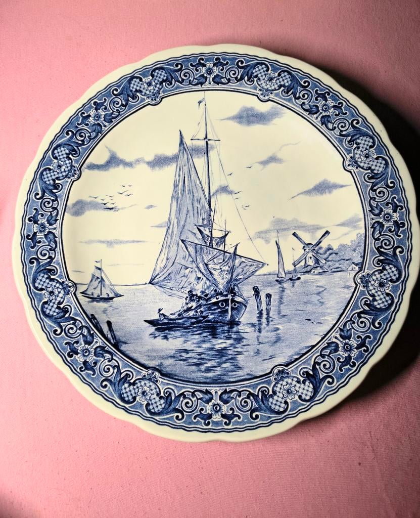 Sierbord Boch zeilboten, Antiek en Kunst, Ophalen of Verzenden
