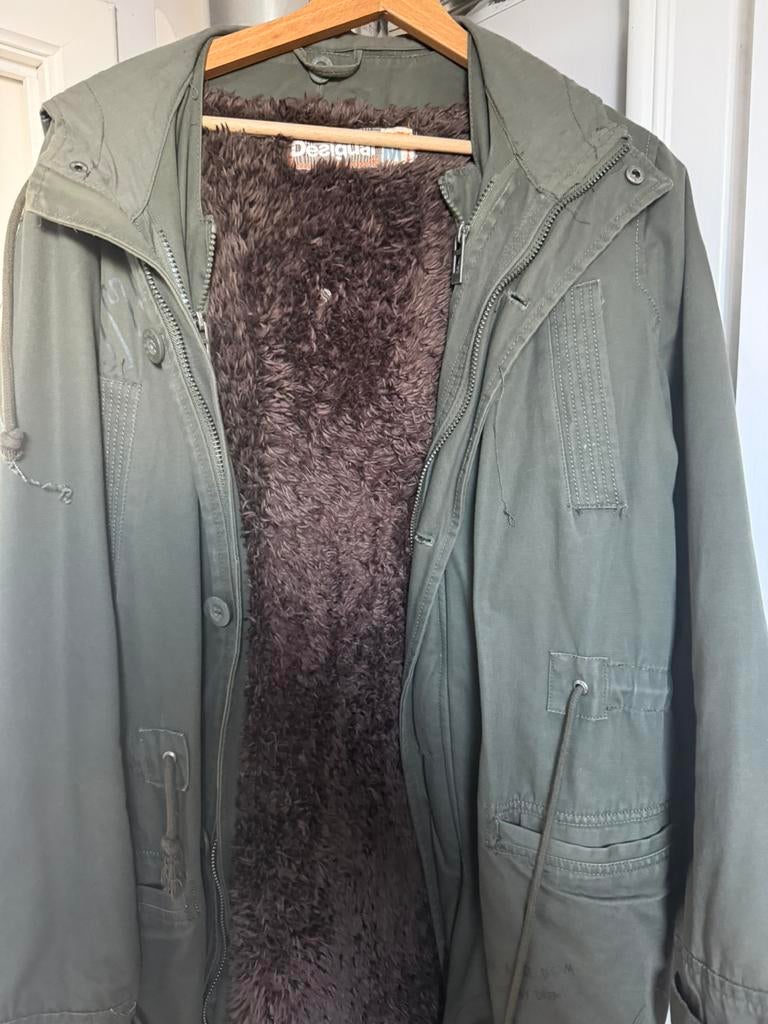 Manteau vert rembourre Desigual, Enlèvement ou Envoi, Porté, Taille 38/40 (M), Vert