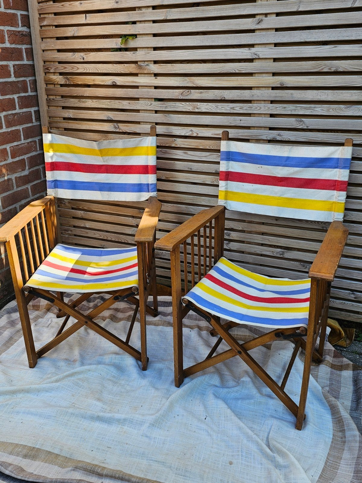 Vintage opvouwbare safari stoelen, Ophalen