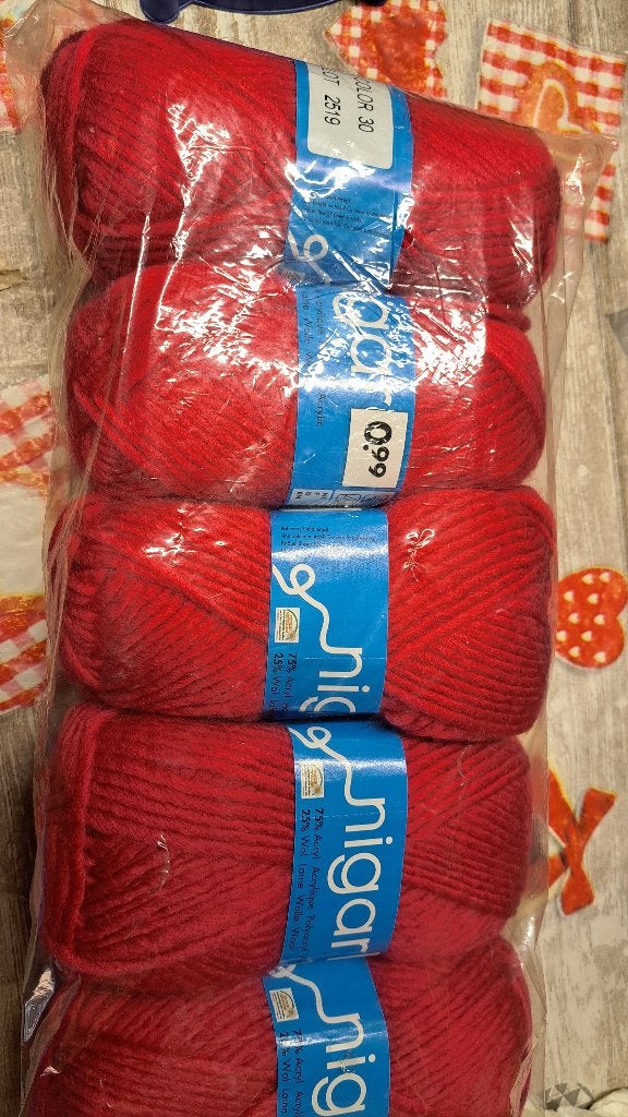 Pakket 5 bollen wol knalroze, Ophalen of Verzenden, Nieuw, Breien of Haken, Wol of Garen
