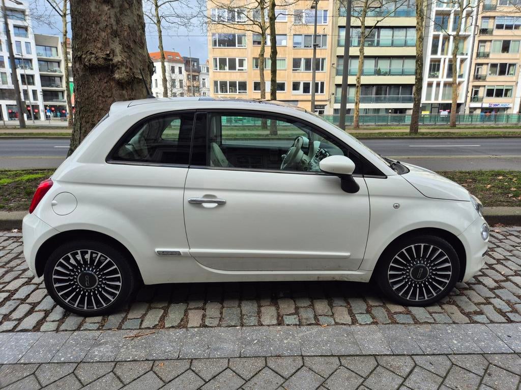 Fiat 500 , 1242 cc , parelmoer kleur ,2019, panoramisch dak, Auto's, Fiat, Particulier, Te koop