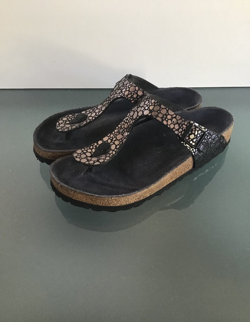 Birkenstock Gizeh 39 | zwarte slippers | Gratis verzenden, Kleding | Dames, Slippers, Verzenden, Zwart, Zo goed als nieuw