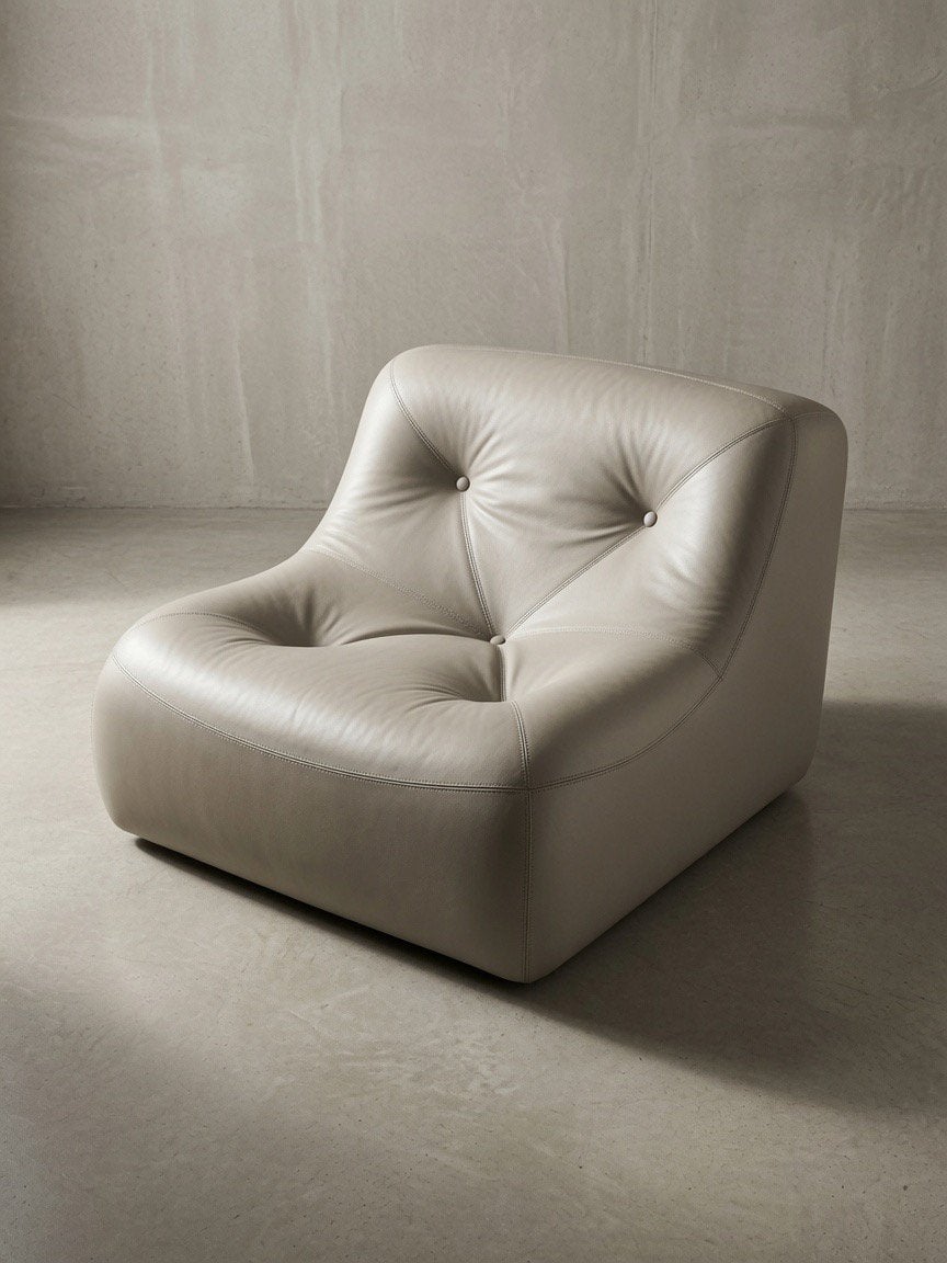 Ligne roset Kali cuir gris, Enlèvement ou Envoi, Comme neuf, Gris